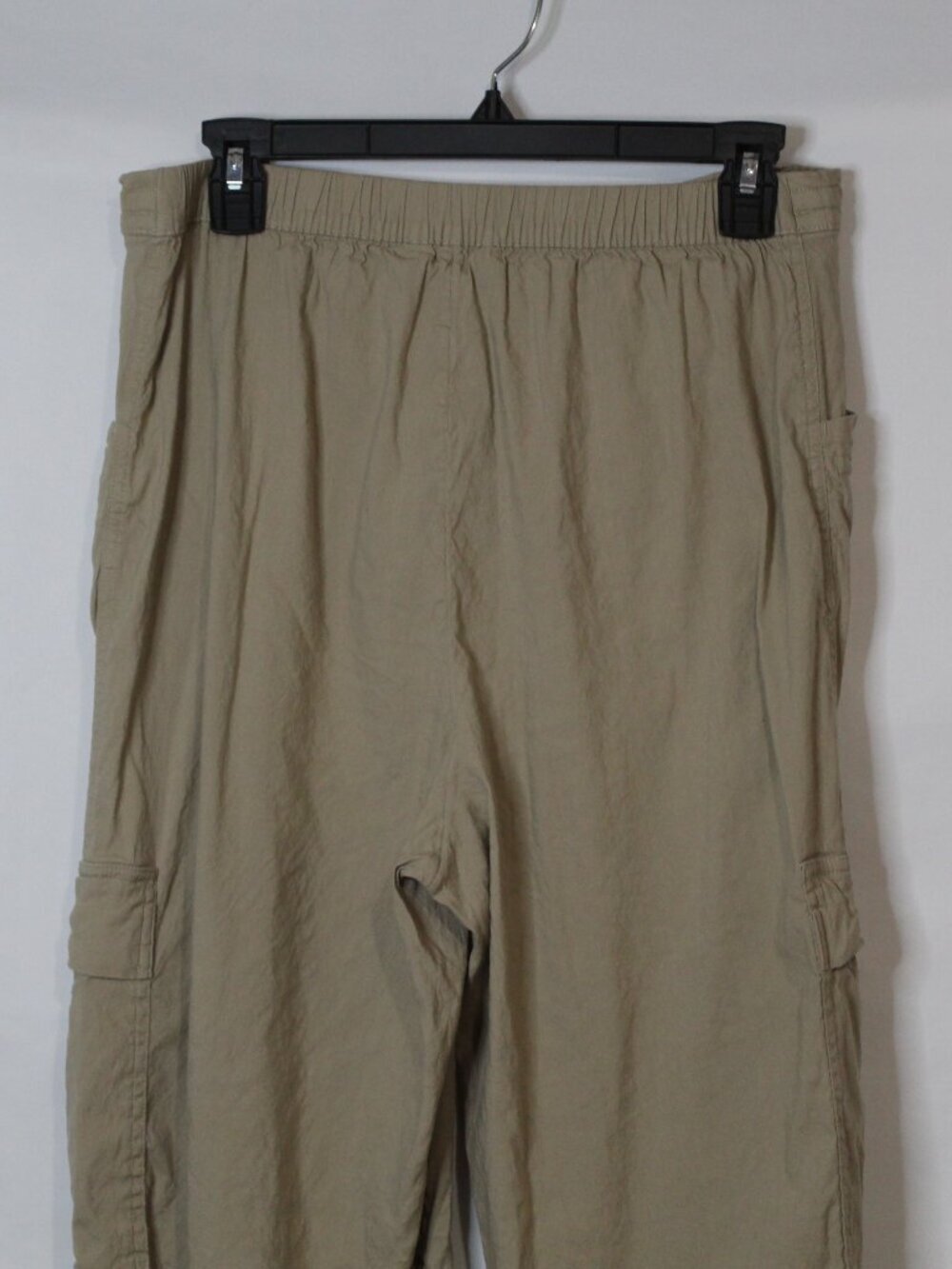 Athleta women's pants size XS tan linen cargo pants mid rise straight leg - Picture 12 of 14